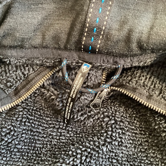 Kuhl Women’s Half Zip Pullover Sherpa Thumb Hole Sleeves, Dark Grey - Large 16F - Picture 3 of 13